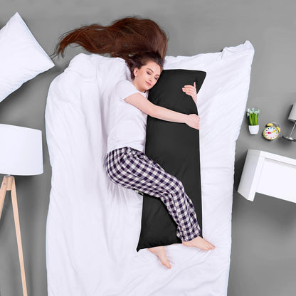 Utopia Bedding Full Body Pillow for Side Sleeper, White Long Pillow for Bed | Large Body pillows for Adults, Plush Support, Pregnancy Pillow Insert for sleeping, helps maintain body contour, 20x54 inches