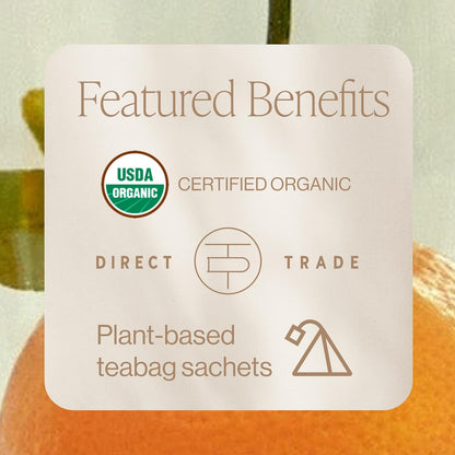 Rishi Tea Tangerine Hibiscus Organic Herbal Tea Bags, Caffeine Free