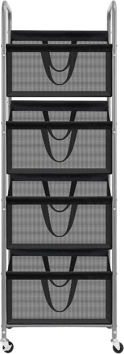STO STO 3-Tier Vertical Rolling Laundry Hamper, Removable Bags, Black Mesh | 120L Capacity, Space-Saving Vertical Design, Rust-Resistant Steel Frame, Lockable Wheels, Ideal for Apartments & Small Spaces