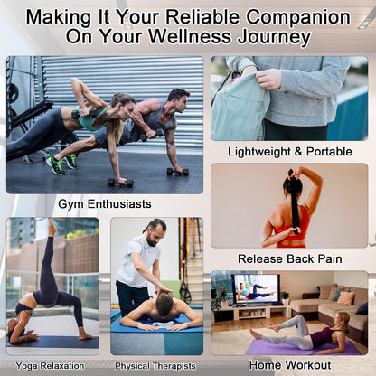 iGreely Portable Massage Roller Stick the Ultimate Muscle Roller 17 Inches Recommended By Physical Therapists Promotes Recovery Fast Relief for Cramps Soreness Tight Muscles-White