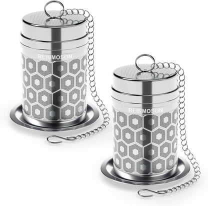 Reinmoson Mini Tea Strainer for Loose Tea Fine Mesh Tea Infuser 1.2”x2.2”