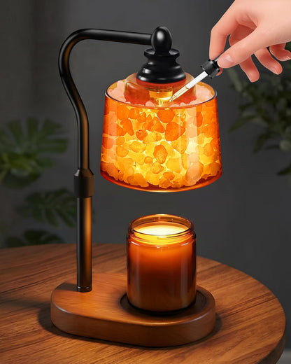 3-in-1 Candle Warmer Lamp with Himalayan Salt & Diffuser