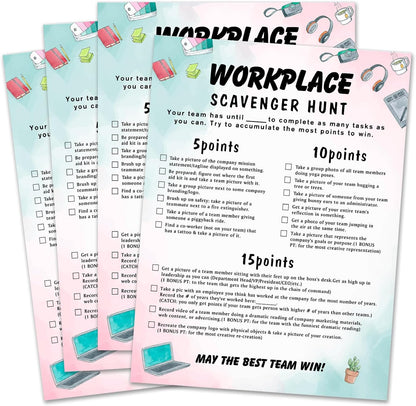 Work Party Photo Scavenger Hunt,Office Party Game & Ice Breaker Challenge,Workplace Scavenger Hunt,Team Building Games for Work Adults,Co-Worker Group Ice Breaker Game,Factory Team Building Game-Q5