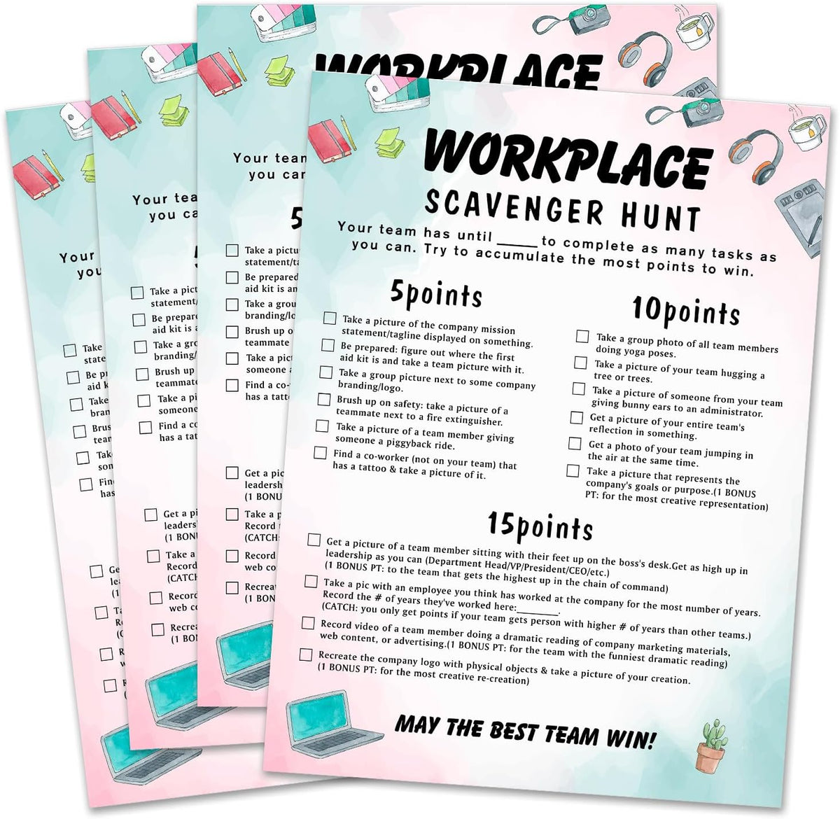 Work Party Photo Scavenger Hunt,Office Party Game & Ice Breaker Challenge,Workplace Scavenger Hunt,Team Building Games for Work Adults,Co-Worker Group Ice Breaker Game,Factory Team Building Game-Q5