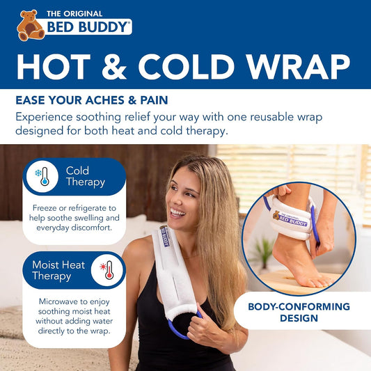 Carex Bed Buddy Heat Pad And Cooling Neck Wrap - Microwave Heating Pad For Sore Muscles - Cold Wrap Pack For Aches and Pain