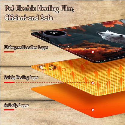 Heated Desk Pad Heated Large Mouse Pad, Electric Quickly Warm Desk Mat with 3 Levels Heating 3 Hours Auto Shut-Off, 31.5" x 13" Warm Gaming Mousepad Hand Foot Warmer, Baby Elephant
