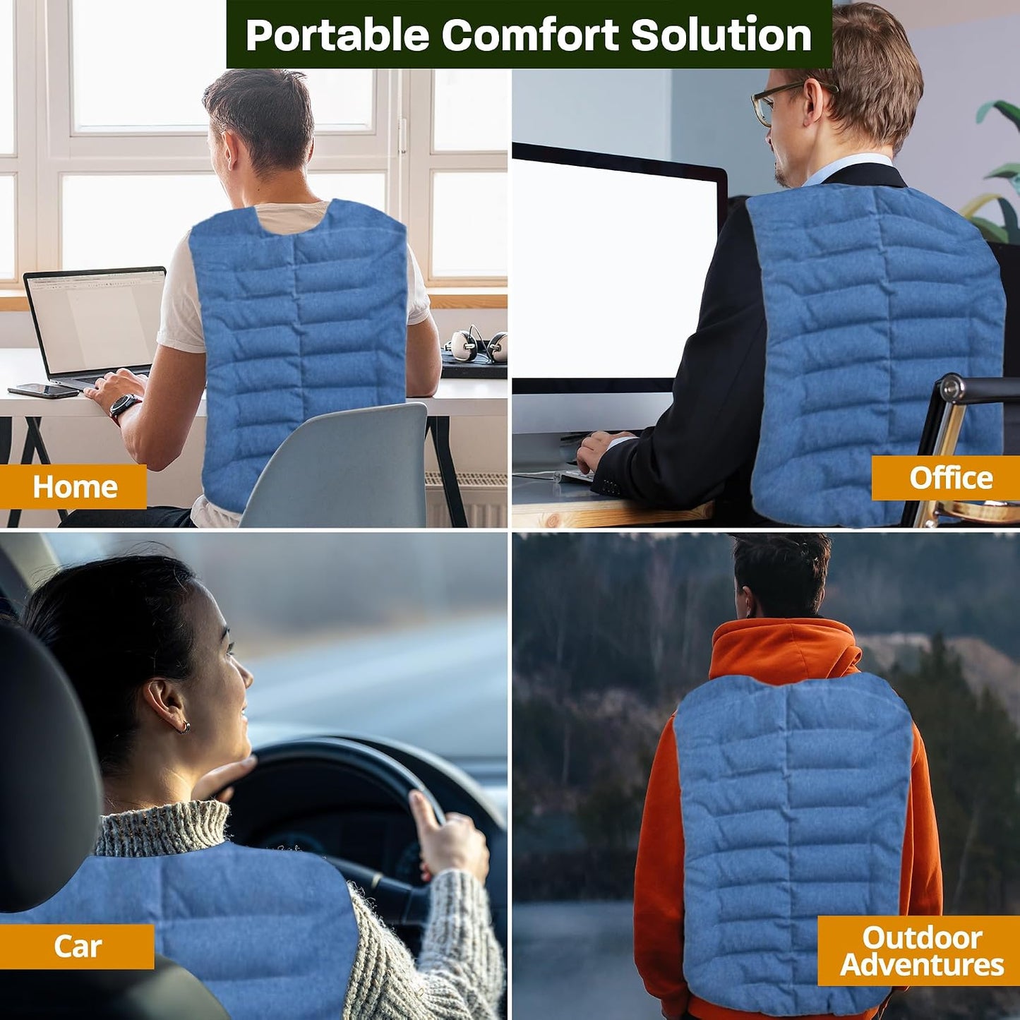 Kozi Weighted Heating Pad Microwavable|Hot & Cold Aromatherapy Neck and Back wrap|Moist Heat for Cramps, Muscles, Joints, Back, Neck and Shoulders, Heat Compress Pillow