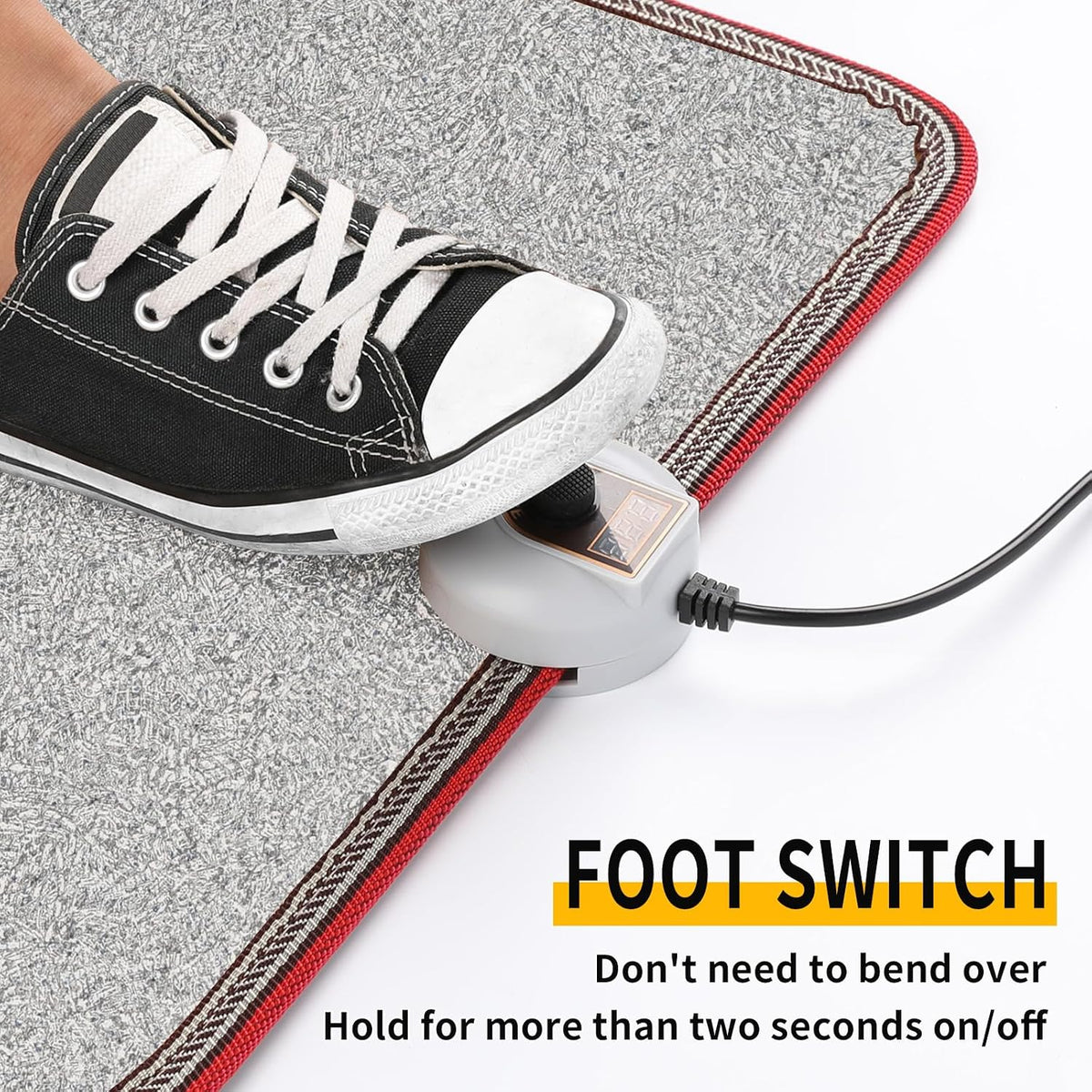 Livtribe Heated Floor Mat for Foot, Carbon Crystal Heated Foot Warmer