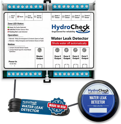 Water Sensor Alarm, Smart Water Leak Detector for Home & Basements | Made in THE USA | Automatic Flood Detectors and Water Alarm, Pure Water Capable (WaterWatcher)