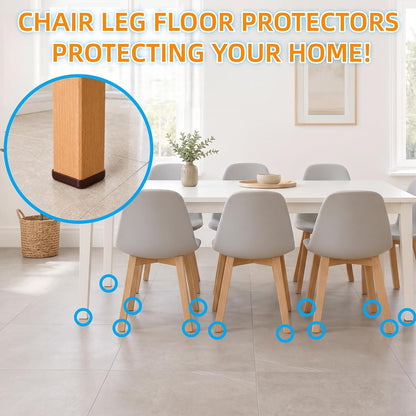 1" Nail on Furniture Sliders (24 Pack) - Furnigear Heavy Duty PTFE (Teflon) Chair Sliders Glides Wooden Furniture Movers Move Your Furniture Easily & Safety - Best Chair Leg Floor Protectors