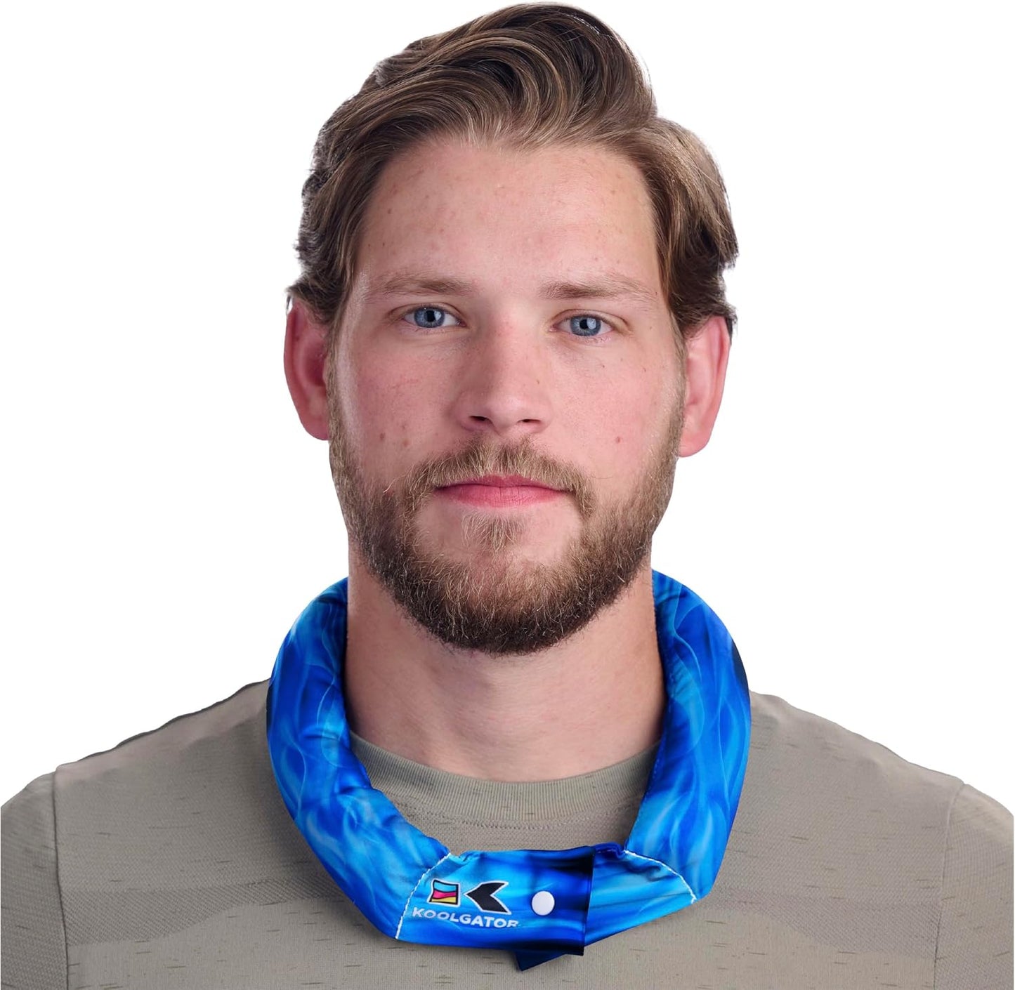 KOOLGATOR Evaporative Cooling Neck Wrap, Blue Paisley, 1 Pack | Reusable Neck Cooler with Long Lasting Relief During Hot Weather Activities, Sports, & Outdoor Work