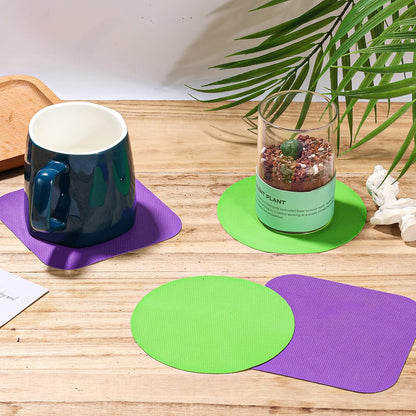 LUTER 4pcs Jar Opener Gripper Pad for Seniors with Weak Hands, Rubber | Multi-function Silicone Bottle Opener Lid Cap Rubber Gripper Pads Kitchen Coasters Gadgets, Light Blue, Green