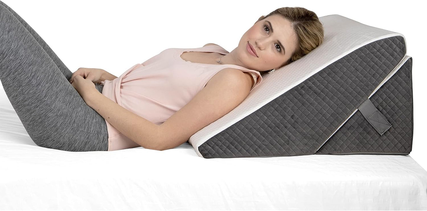 Kolbs Leg Elevation Pillow for After Surgery | Flat Top Bed Wedge Bolster Pillow for Legs | Foot, Knee, Ankle Elevation Post Surgery (Flat Top 7" Height)