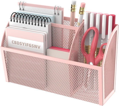 3-Grid Magnetic Pencil Holder, Strong Magnet Locker Organizer, Black | Mesh Magnetic Shelf, Marker Holder Perfect for Whiteboard, Refrigerator and Locker Accessories
