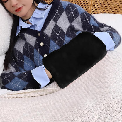 Plush Winter Hand Warmer Muff for Women and Mothers, Thickened Artificial Plush Arm Warmer Muff to Keep Hands Warm, Stylish and Simple Clothing Accessory for Winter Weddings