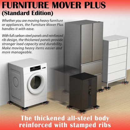 Heavy Duty Furniture Movers with 5-Wheel Dollies, Furniture Dolly Set with Lifter & Base, 360° Swivel Casters, Non-Slip Pads, Up to 2000 lbs Load Capacity