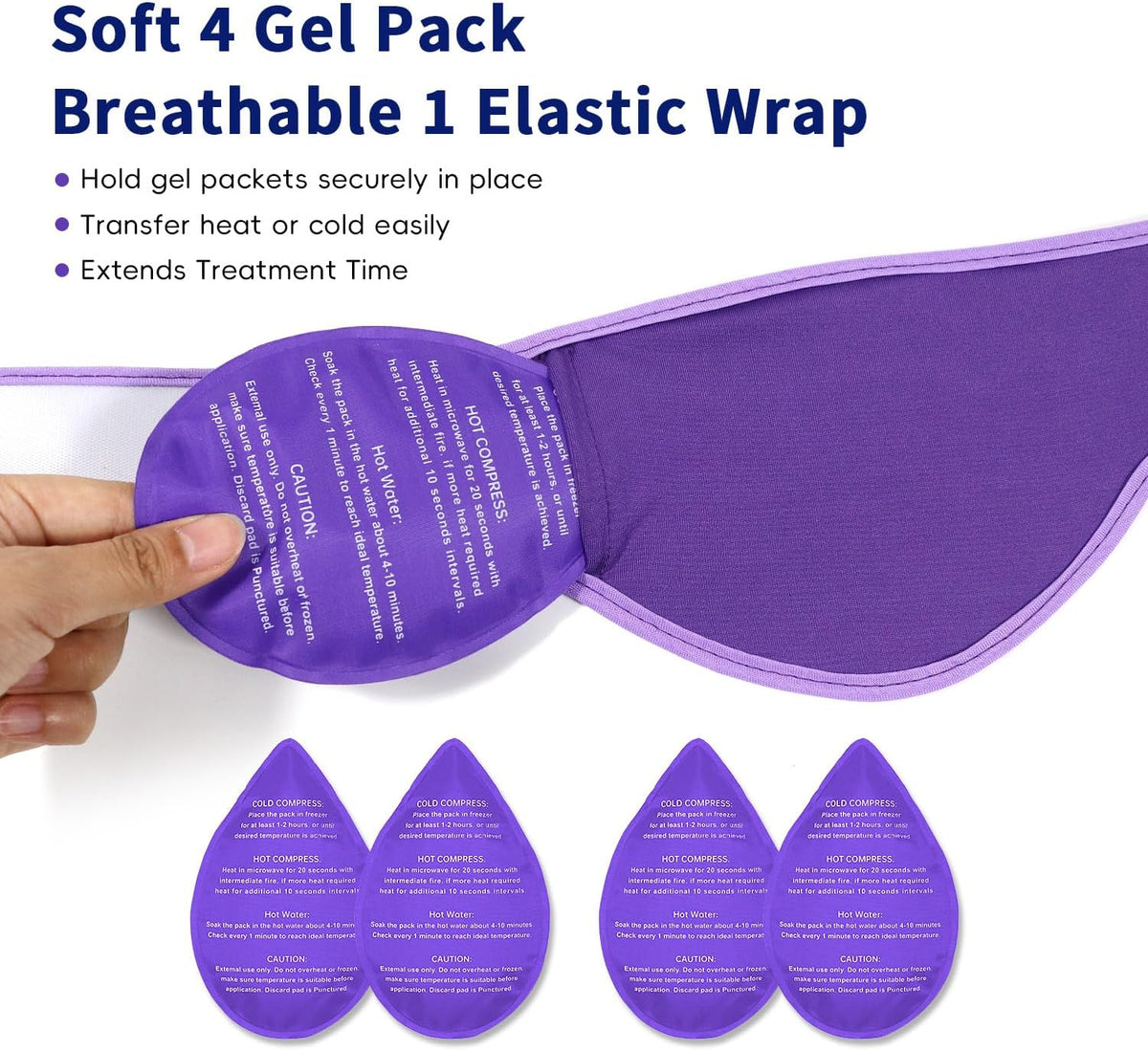 Wisdom Teeth Ice Pack Head Wrap for Pain Relief - Cold Hot Therapy for Face