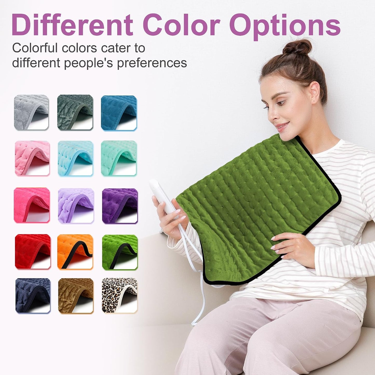 Heating Pad,Heated Blanket,Heating Pad for Back Neck,Grey,24x12 Inch | Electric Heating Pad,Dry/Moist Heat Heating Pads,Heating Pads for Shoulder,Abdomen,Heat Pad for Women Men,Birthday Gift