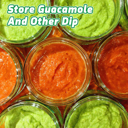 WodGod Guacamole Keeper(1 Pcs), Guacamole Bowls, Avocado Keeper Fresh Guacamole Plastic Kitchen Storage Container with Air Tight Lid, 3-in-1 Avocado Slicer and Cleaning sponge