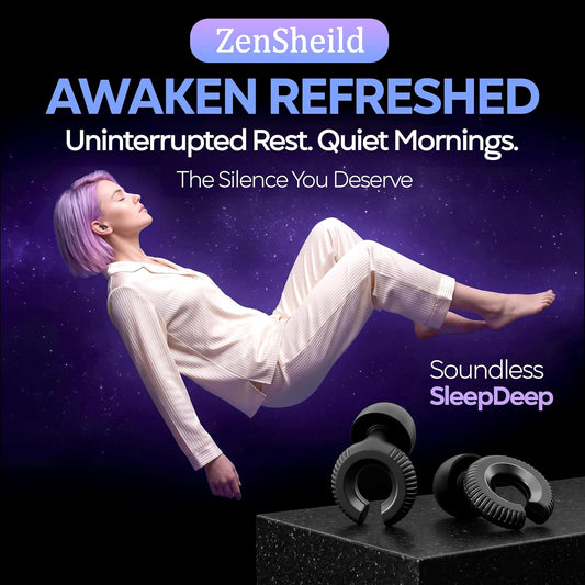 Silicone Earplugs – Reusable Noise Reduction Sleep Ear Plugs with 4 Tip Sizes (XS-L) & Carry Case, Soft Comfortable Ear Plugs for Sleep, Deep Focus, Work, Travel, & Concerts
