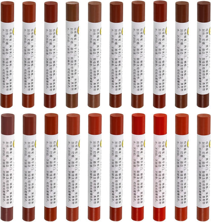 uxcell Furniture Repair Wax Crayons Kit, 20Pcs - Wood Filler Stick, Touch Up Furniture Markers - for Scratches Holes Tables Desks Wooden Floor Laminate Covers, Gray Series