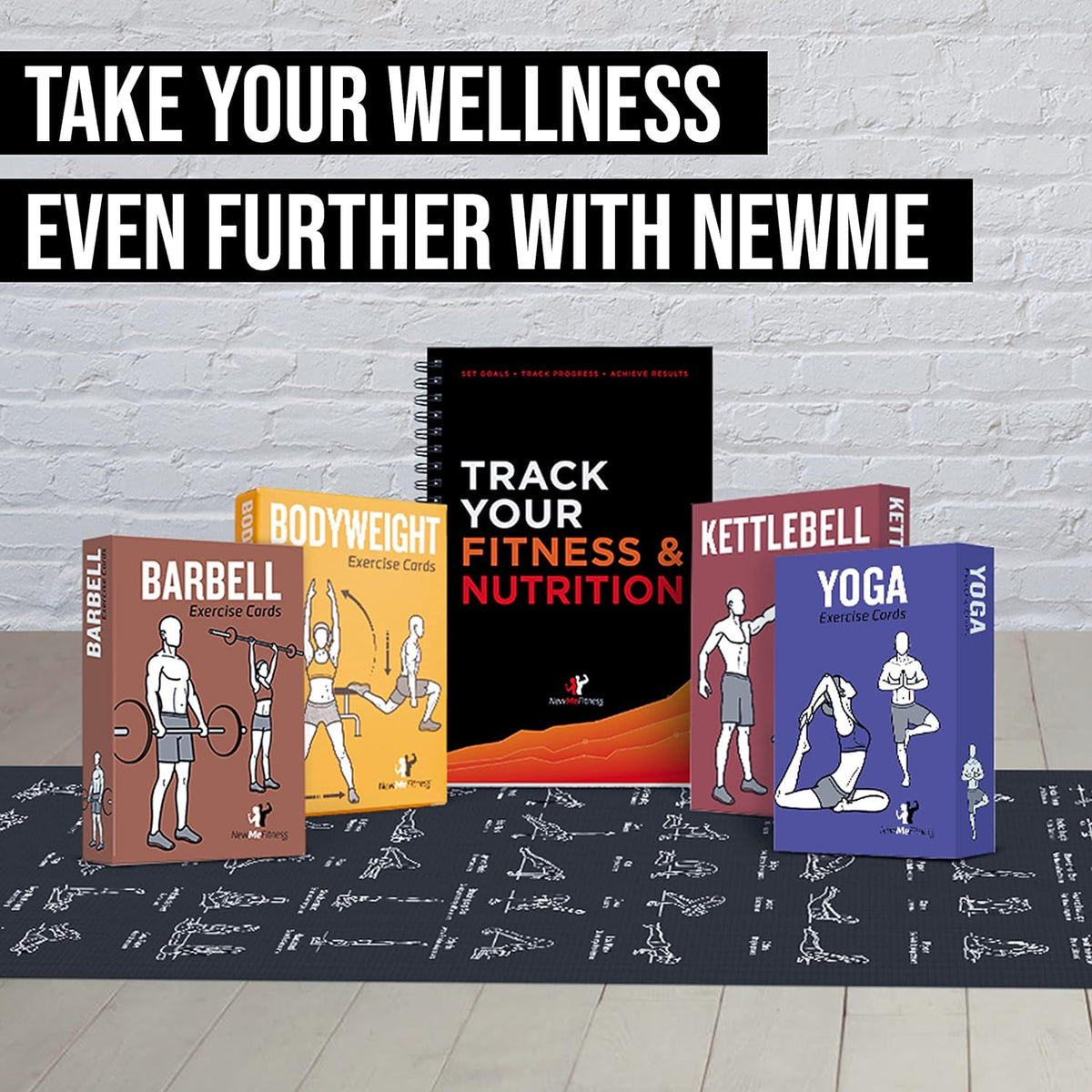 NewMe Fitness Journal for Women & Men, Food & Workout Journal, Planner Log Book to Track Weight Loss, Muscle Gain, Home Gym Exercise, Bodybuilding Progress, Daily Nutrition & Personal Health Tracker