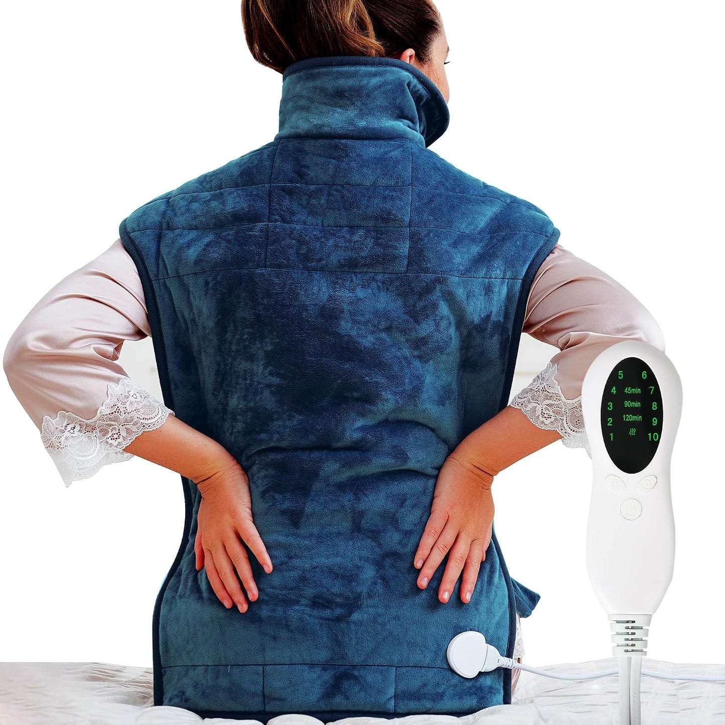 Heating Pad for Neck and Shoulders and Back,Exquisite Gifts for Mom Dad Wife Brother and Sister,Heating Pad for Back Pain Relief, Overheating Protection, Machine Washable