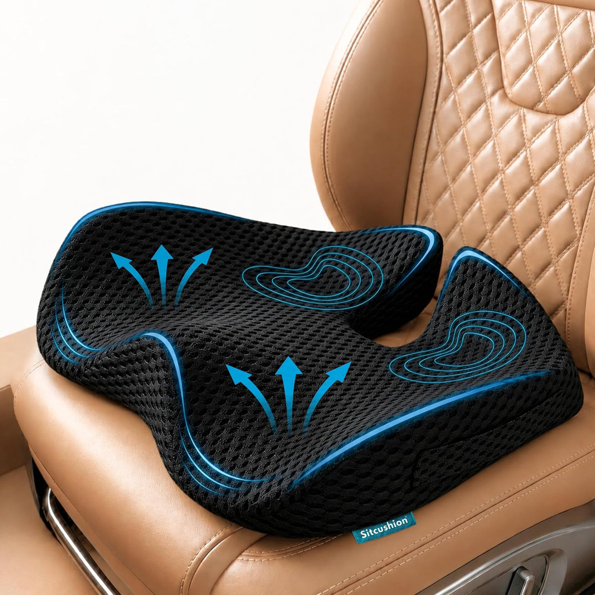 Car Seat Cushion for Driving, Sciatica Pain Relief Car Pillow and Seat Pad