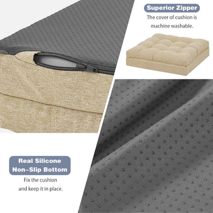 baibu Memory Foam Recliner Cushions for Elderly, 20 x 20 x 5 Inch,Dark Grey
