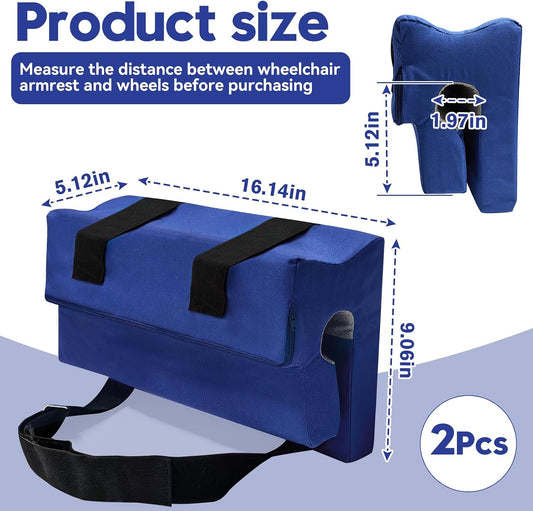 Wheelchair Armrest Pads, Lateral Support Arm Trough for Wheelchair, Foam Arm Rest Cushion for Torso Side Leaning, Comfort & Pressure Relief, 2pcs