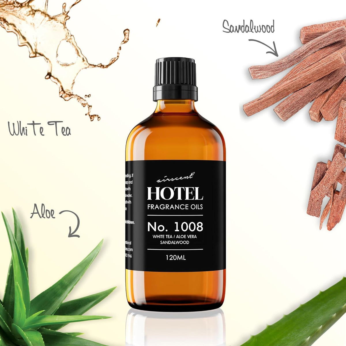 AirScent Hotel Diffuser Oil No. 1008 - White Tea Aloe Sandalwood - 500 mL