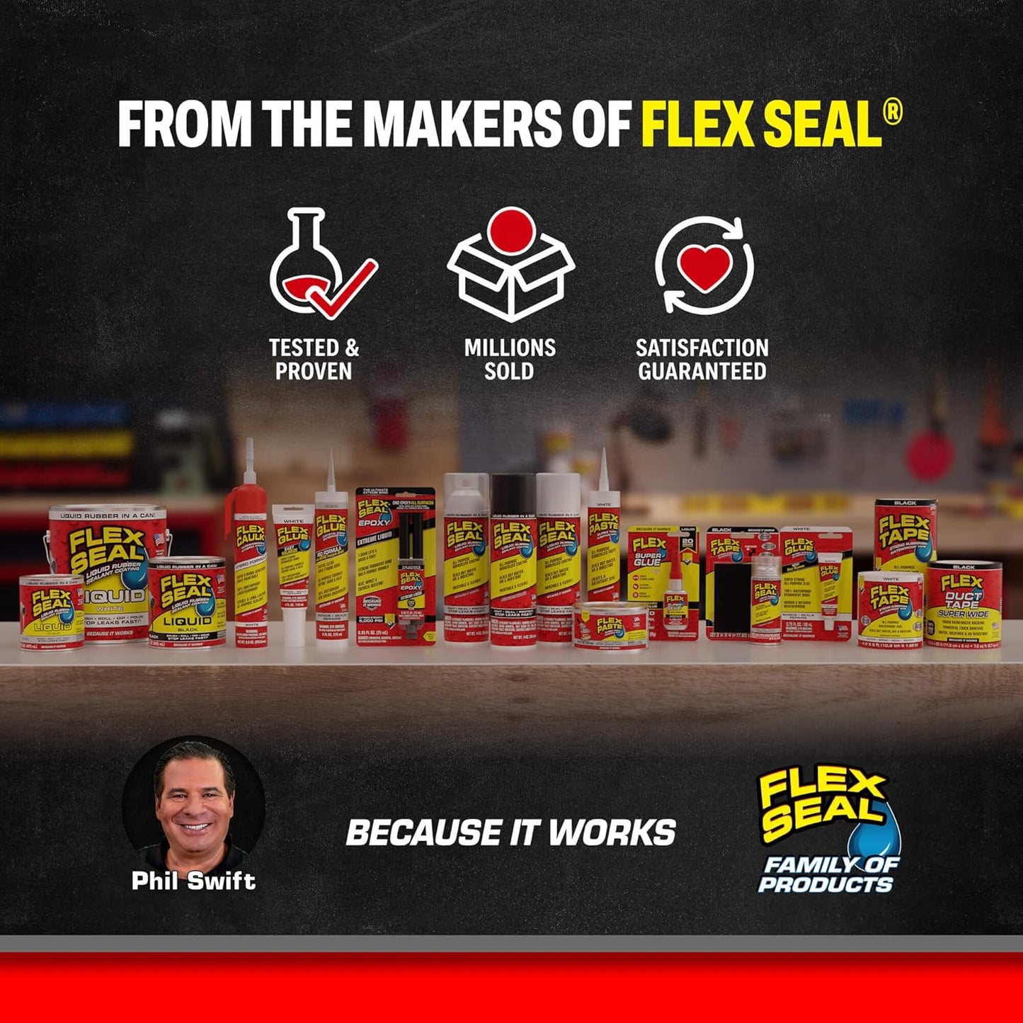 Flex Seal Draft and Insulation Sealing Tape, Flexible, Rubberized, Weatherproof Strip for Windows, Doors, Vents, Works on Wood, Glass, Tile, Metal, Plastic, Fiberglass, Clear, 2 in x 16 ft, Pack of 1