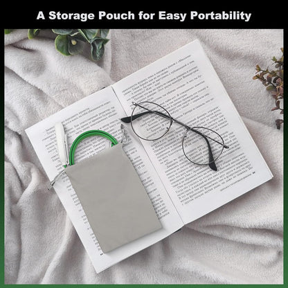 ROOKIELEDS Rechargeable Book Light for Reading, 12 LED Eye-Care Reading Light, 4 Color Temperatures, Stepless Dimming, No Flicker, Evenly Distributed Lighting for Books, Perfect for Reader (Green)