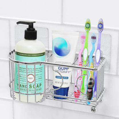 Simple Houseware Multi-Functional 6 Slots Toothbrush Holder, Bronze