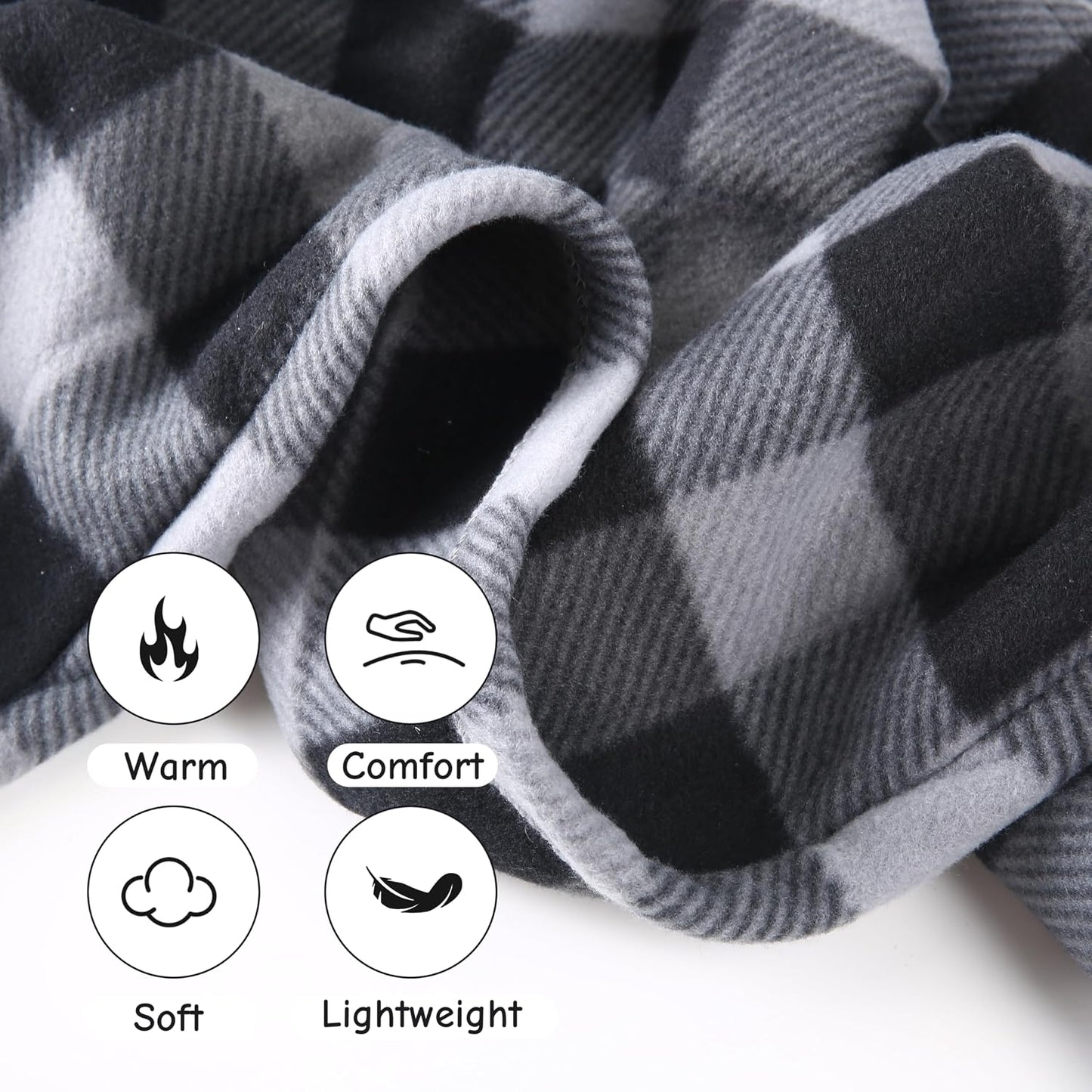 Soypipo Electric Heated Throw Blanket 50"x60", Faux Fur Plush with 4 Heat Settings & 2/4/8/10H Auto Shut-Off, Overheat Protection, Machine Washable, for Office & Chair, Dark Grey