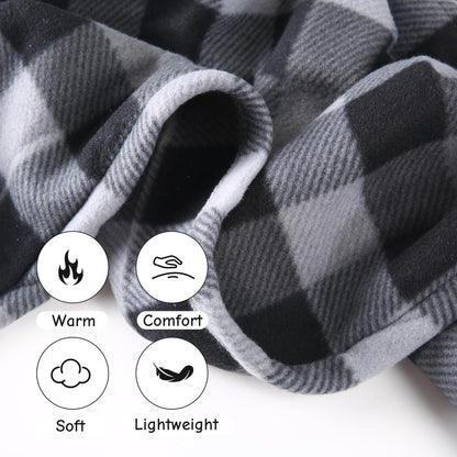 Soypipo Electric Heated Throw Blanket 50"x60", Faux Fur Plush with 4 Heat Settings & 2/4/8/10H Auto Shut-Off, Overheat Protection, Machine Washable, for Office & Chair, Dark Grey