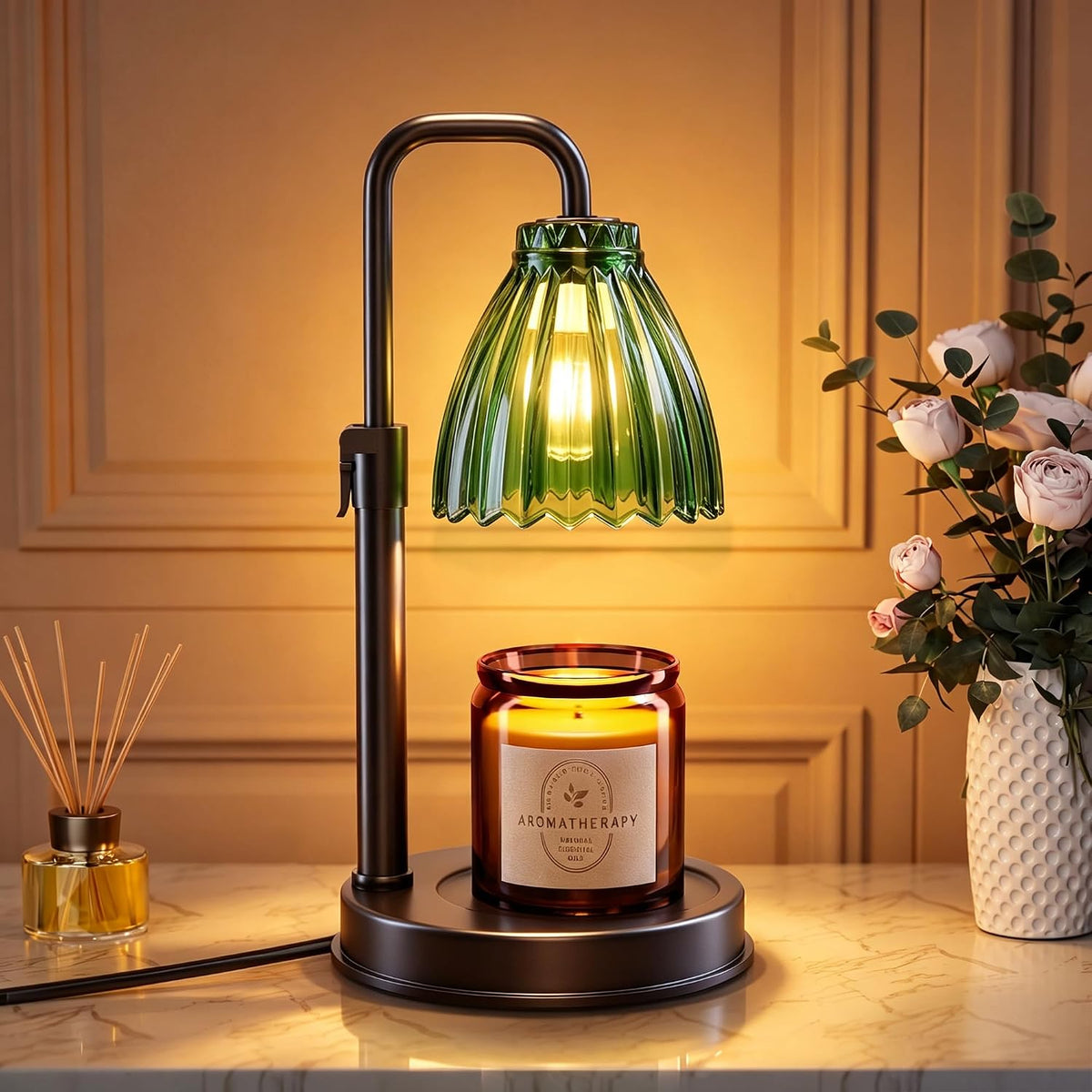 hyrion Candle Warmer Lamp with Timer, Gifts Adjustable Height Candle Lamp