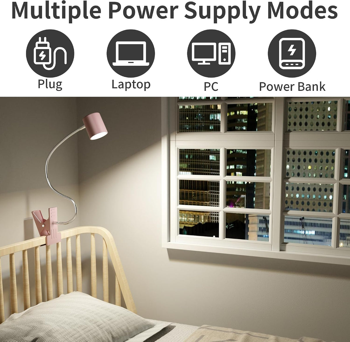 Desk Lamp USB Clip On Light,Book Lights for Reading at Night Clamp Light