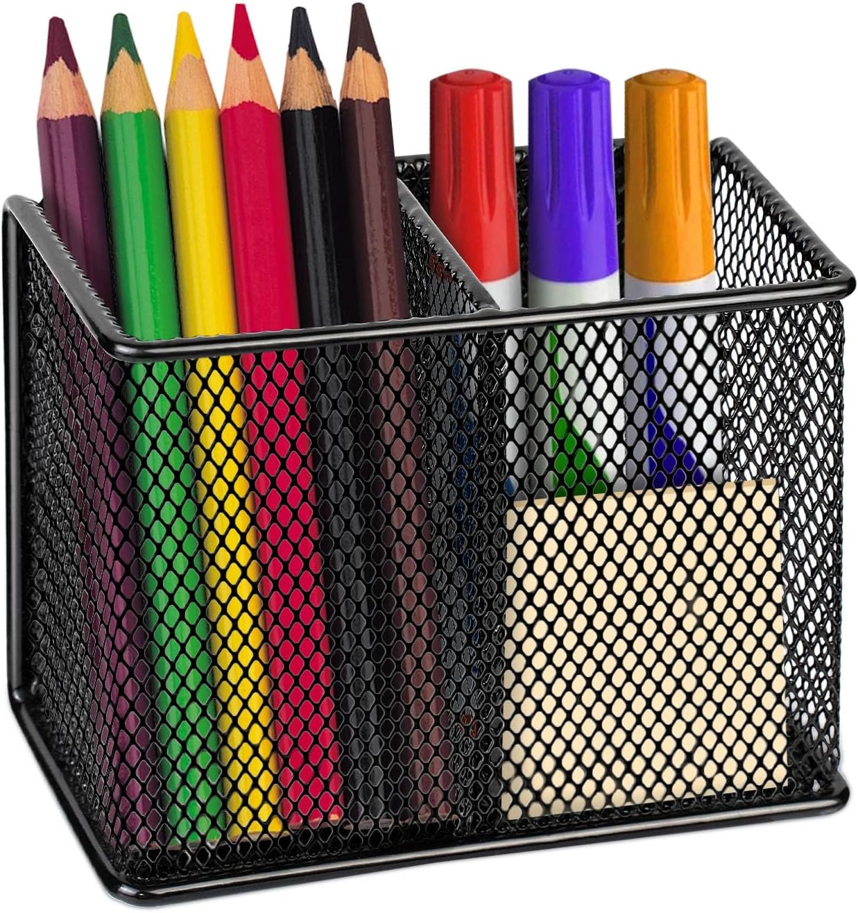 LEOSTEP Magnetic Pen Holder,Metal Magnetic Dry Erase Marker Holder,Magnetic Pen Holder for Refrigerator Whiteboard, Locker Accessories for Classroom School Office Home