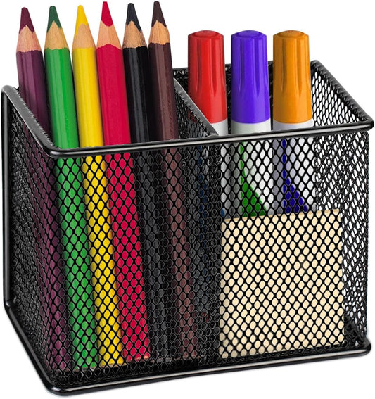 LEOSTEP Magnetic Pen Holder,Metal Magnetic Dry Erase Marker Holder,Magnetic Pen Holder for Refrigerator Whiteboard, Locker Accessories for Classroom School Office Home