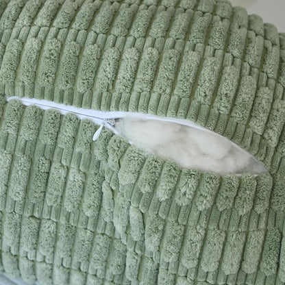 Faux Fur Reading Pillow for Sitting in Bed, Large Backrest Bed Pillow with Arms, Back Support Pillow for Lounging Bedrest, Beige