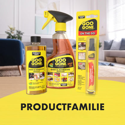 Goo Gone Spray Adhesive Remover Gel, 6 Pack, Removes Glue, Stickers, Tape Residue, Grease, Gum & Wax, Adhesive Spray with Citrus Cleaning Power for Hard Surfaces, Carpets & Fabrics