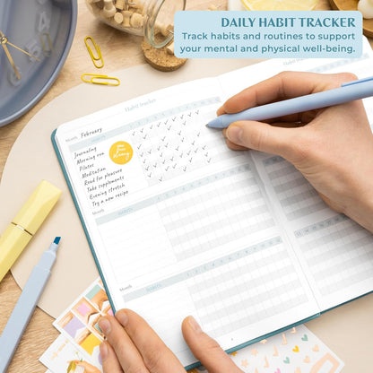 Legend Four-Minute Journal with Prompts & Habit Tracker – Daily Gratitude Journal for Women & Men – Guided Positivity, Self-Reflection & Affirmation Notebook (Lavender)