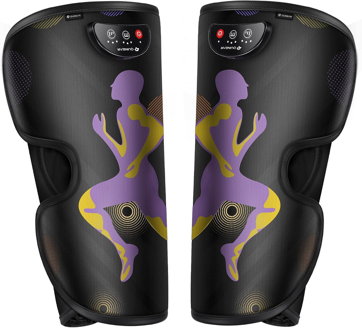 QUINEAR Cordless Calf Massager with Heat and Compression, Leg Massager for Circulation and Pain Relief, Portable Leg Massager with 3 Intensities & 3 Modes, Fast Recovery for Swelling, RLS