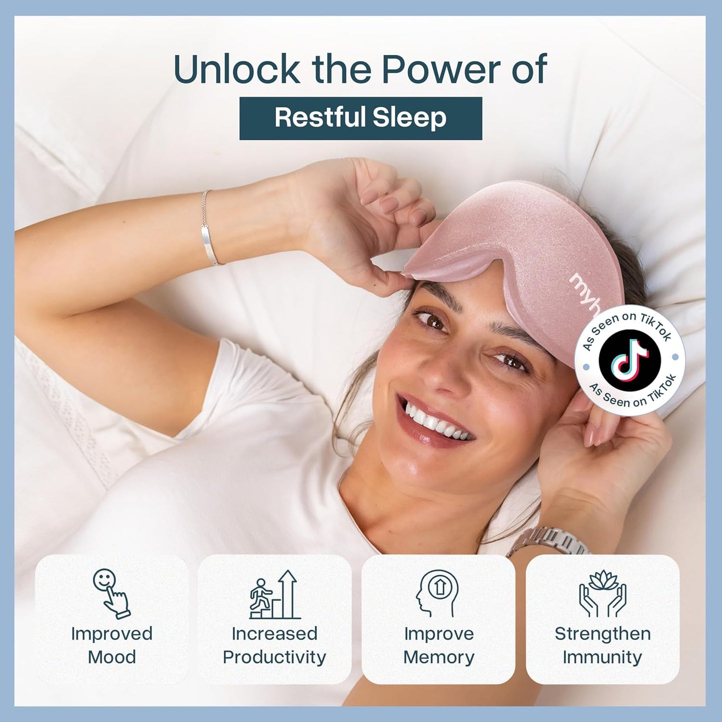 MyHalos® Sleep Mask – 3D Blackout Eye Mask for Women & Men, Side Sleepers, Zero Pressure Memory Foam Eyelash Friendly, Breathable,Award-Winning Sleep Aid for Travel (Black, 1 Count (Pack of 2))