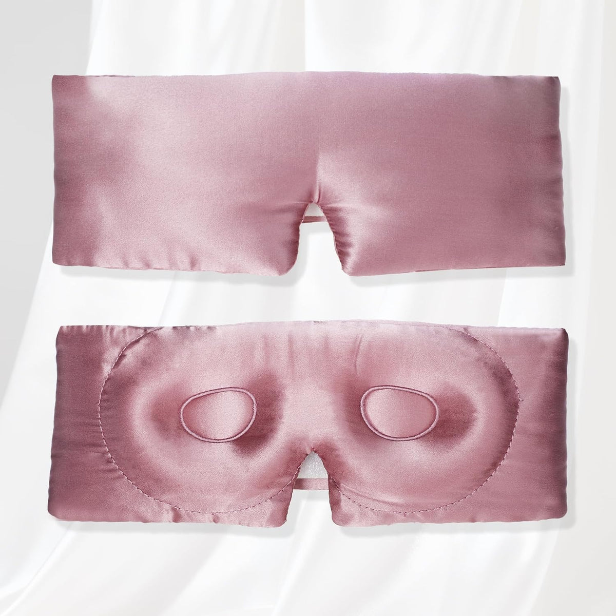 VOCOSTE 3D Pure Silk Sleep Mask with Travel Pouch, Black