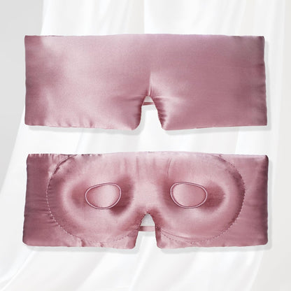 VOCOSTE 3D Pure Silk Sleep Mask with Travel Pouch, Black