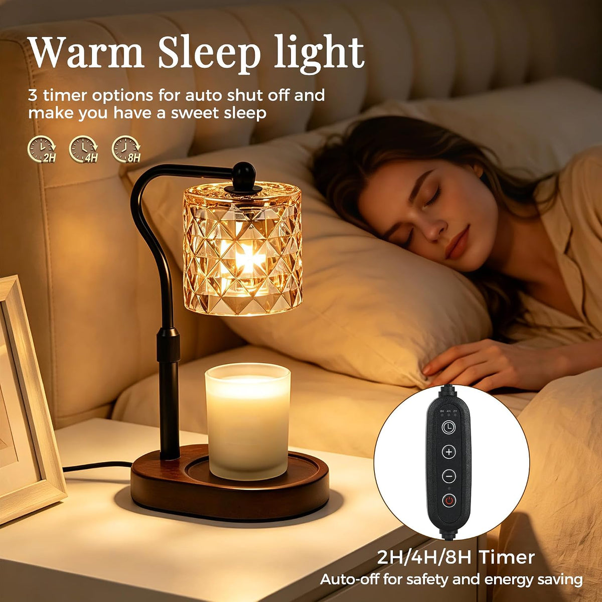 Candle Warmer Lamp with Timer Dimmable Home Decor Birthday Gifts for Women