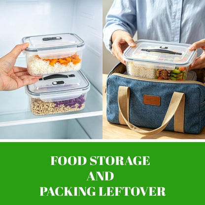 KUK 4 Pack Fruit Storage Containers for Fridge, Leakproof Food Containers with Removable Colander, Fruit Containers for Fridge BPA Free Produce Containers Keep Vegetables Berry Meat Fresh Longer