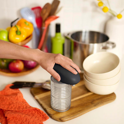 bella Automatic Can Opener, Hands Free, Battery Operated, Cordless, Stainless steel blade to open any Size Can with Magnet to Safely Remove Lid, Seamless Opening Decreases Sharp Edges, Slate